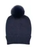 Solid Knit Beanie With Faux Fur Pom sold by Charming Charlie