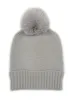 Solid Knit Beanie With Faux Fur Pom sold by Charming Charlie