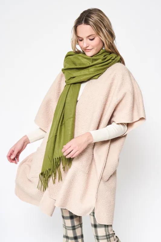 Solid Cozy Scarf With Fringe sold by Charming Charlie