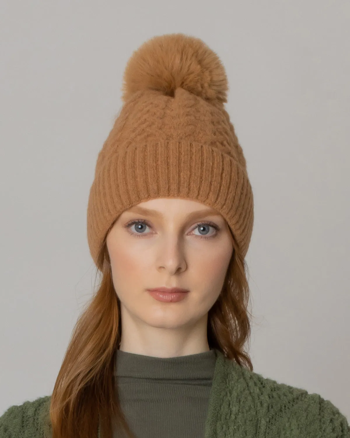 Knitted Pom Beanie with Fleece Lining sold by Charming Charlie product image thumbnail 4