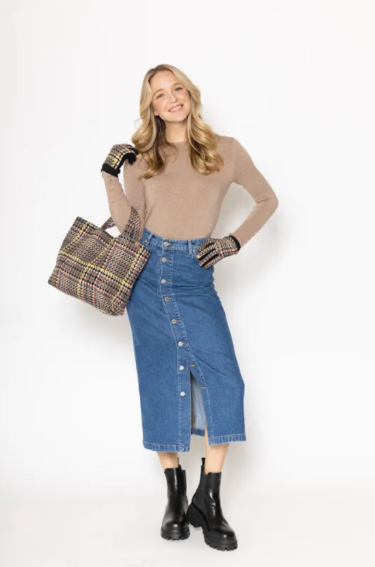 Large Plaid Tote Bag sold by Charming Charlie