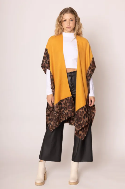 Leopard Border Cozy Kimono sold by Charming Charlie