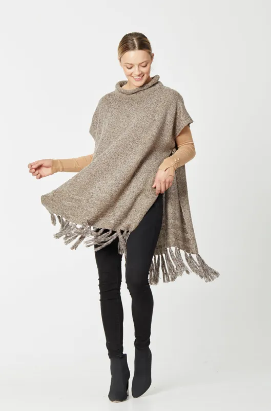 Marled Woven Turtleneck Poncho sold by Charming Charlie