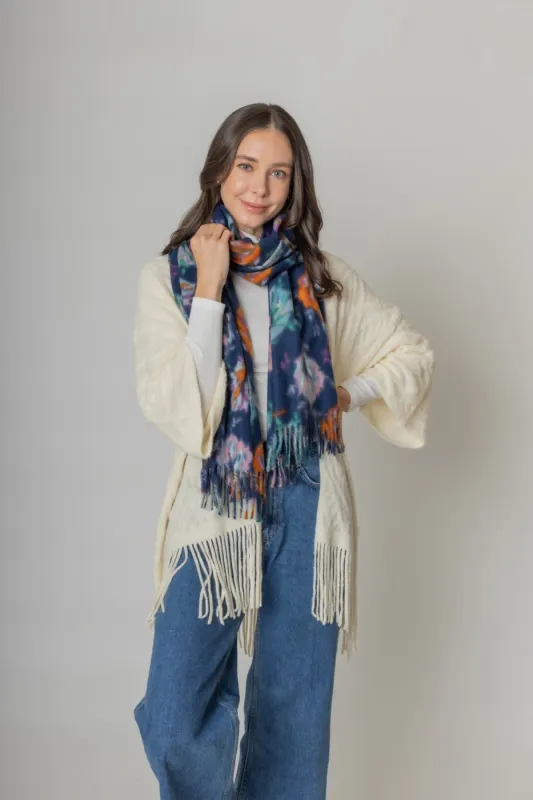 Multi Leaves Print Scarf sold by Charming Charlie