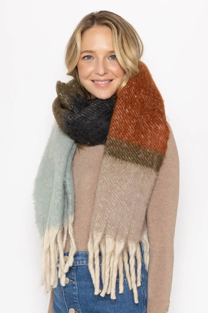 Multi Stripe Cozy Scarf With Fringe sold by Charming Charlie product image thumbnail 4