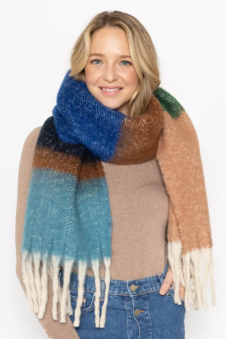 Multi Stripe Cozy Scarf With Fringe sold by Charming Charlie product image thumbnail 3