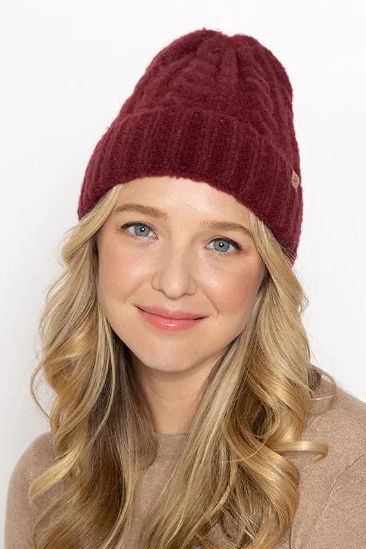 Cable Knit Cuff Beanie sold by Charming Charlie product image thumbnail 3