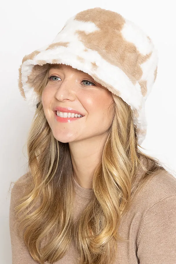 Cow Faux Fur Bucket Hat sold by Charming Charlie product image thumbnail 5