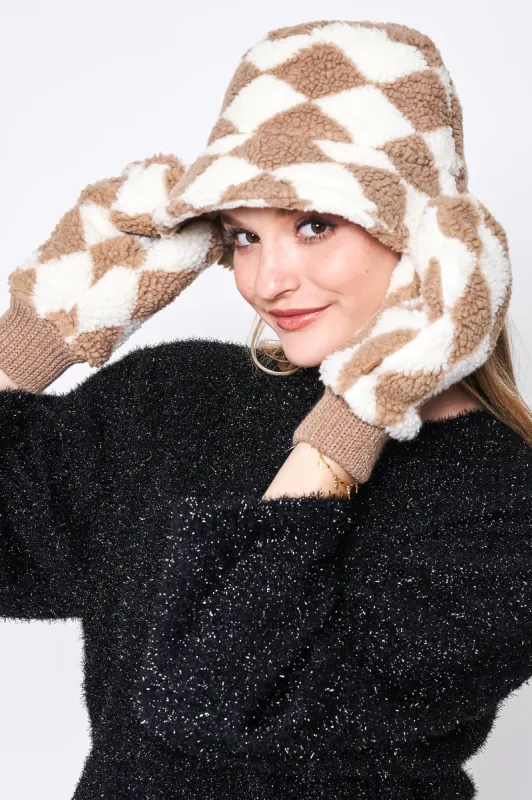 Diamond Sherpa Mittens sold by Charming Charlie
