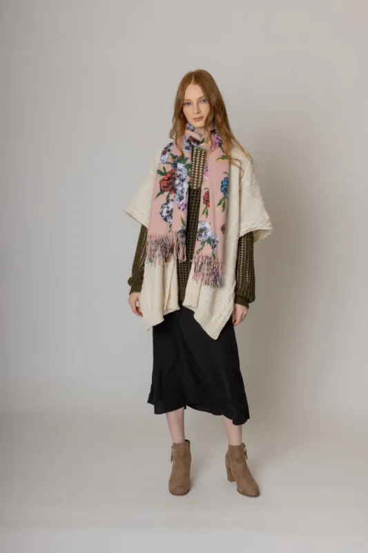 Floral Scarf With Fringe sold by Charming Charlie