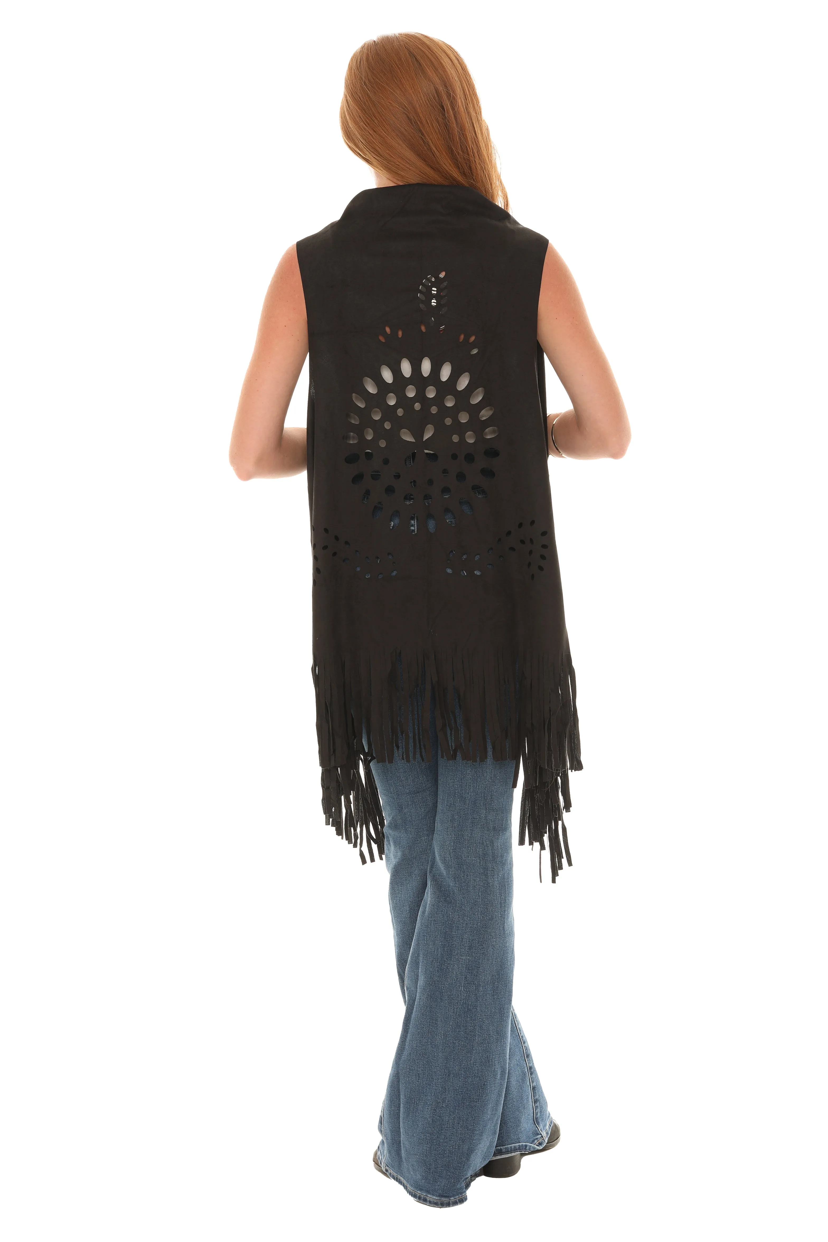 Sleevless Fringe Cardigan Pullover sold by Charming Charlie product image thumbnail 2