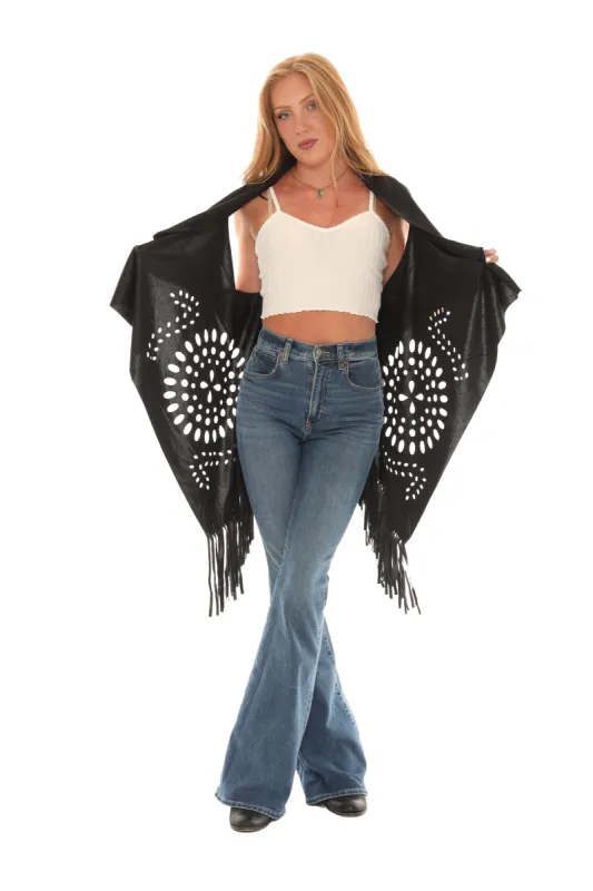 Sleevless Fringe Cardigan Pullover sold by Charming Charlie