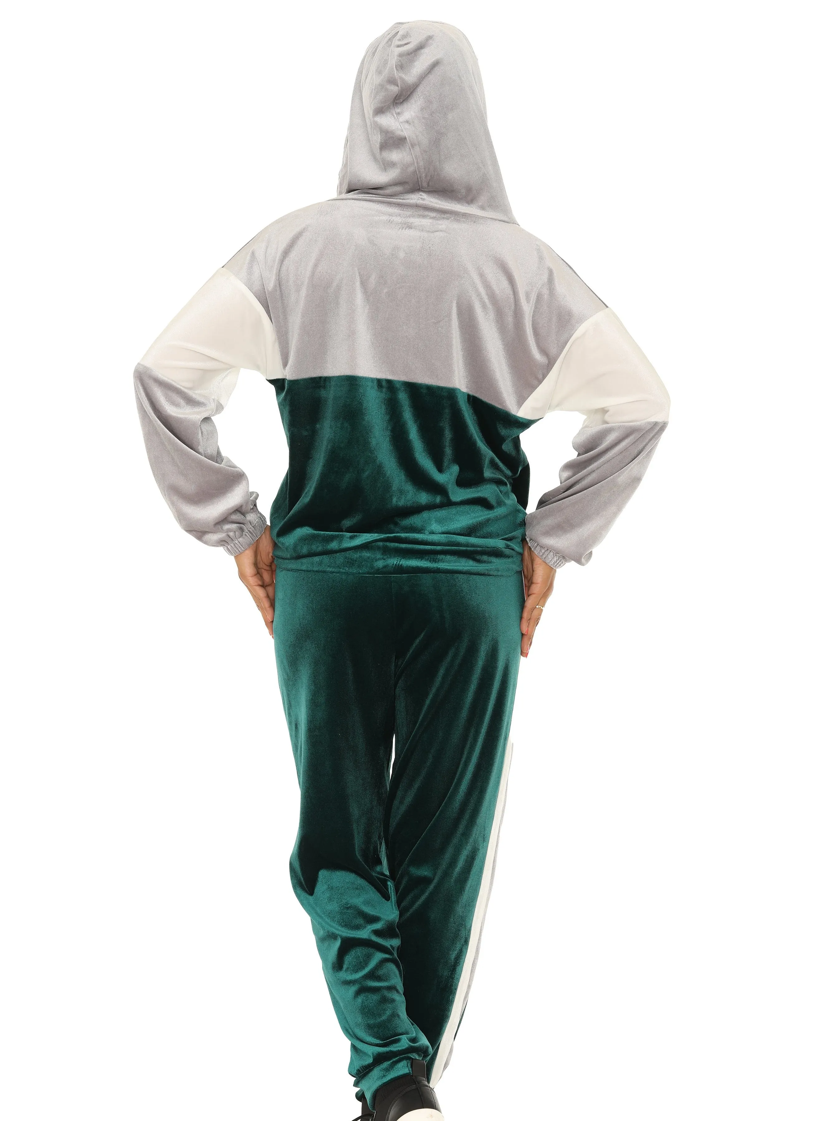 Color Block Pocket Velvet Hoodie & Drawstring Joggers sold by Charming Charlie product image thumbnail 2