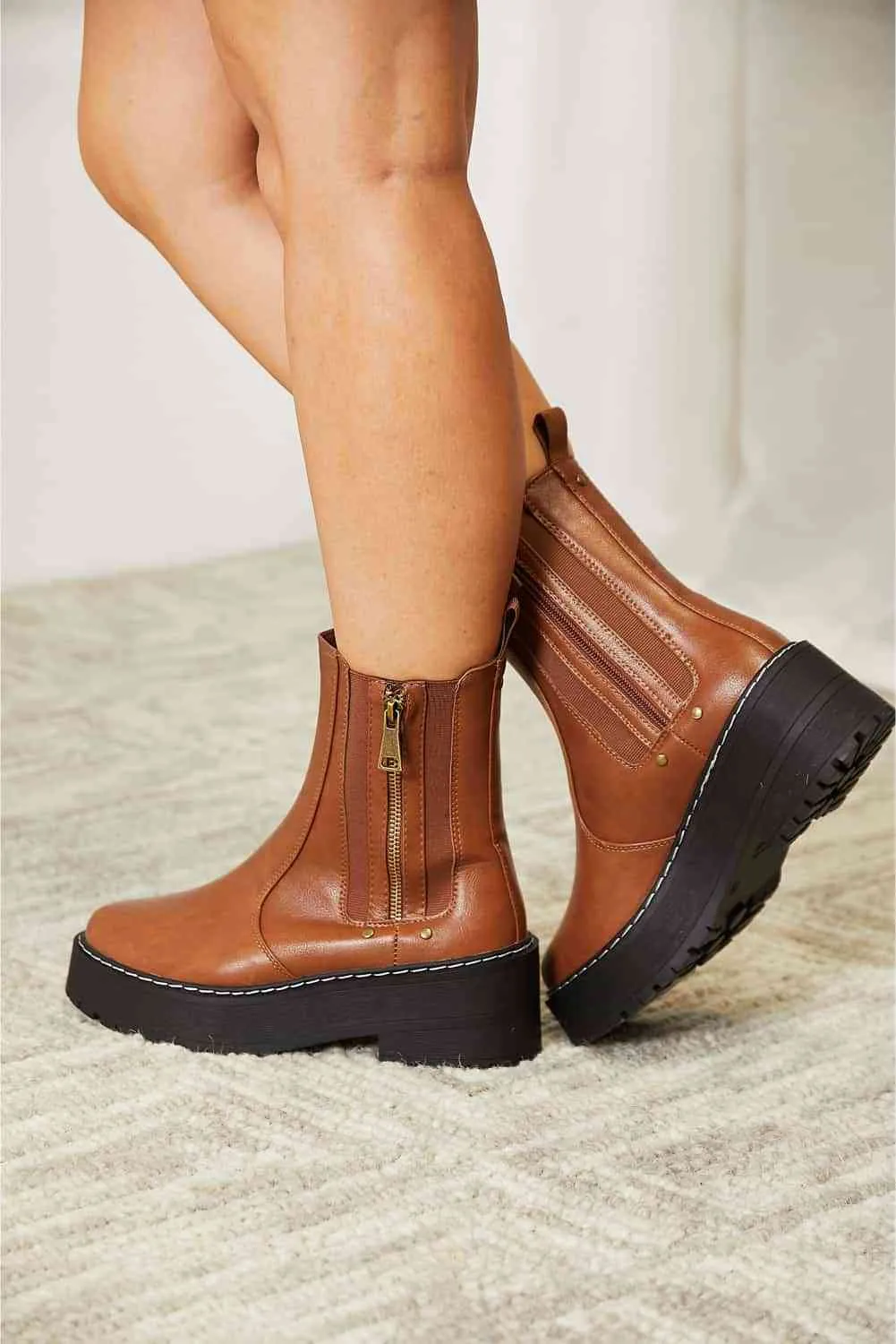 Forever Link Side Zip Platform Boots sold by Charming Charlie product image thumbnail 2