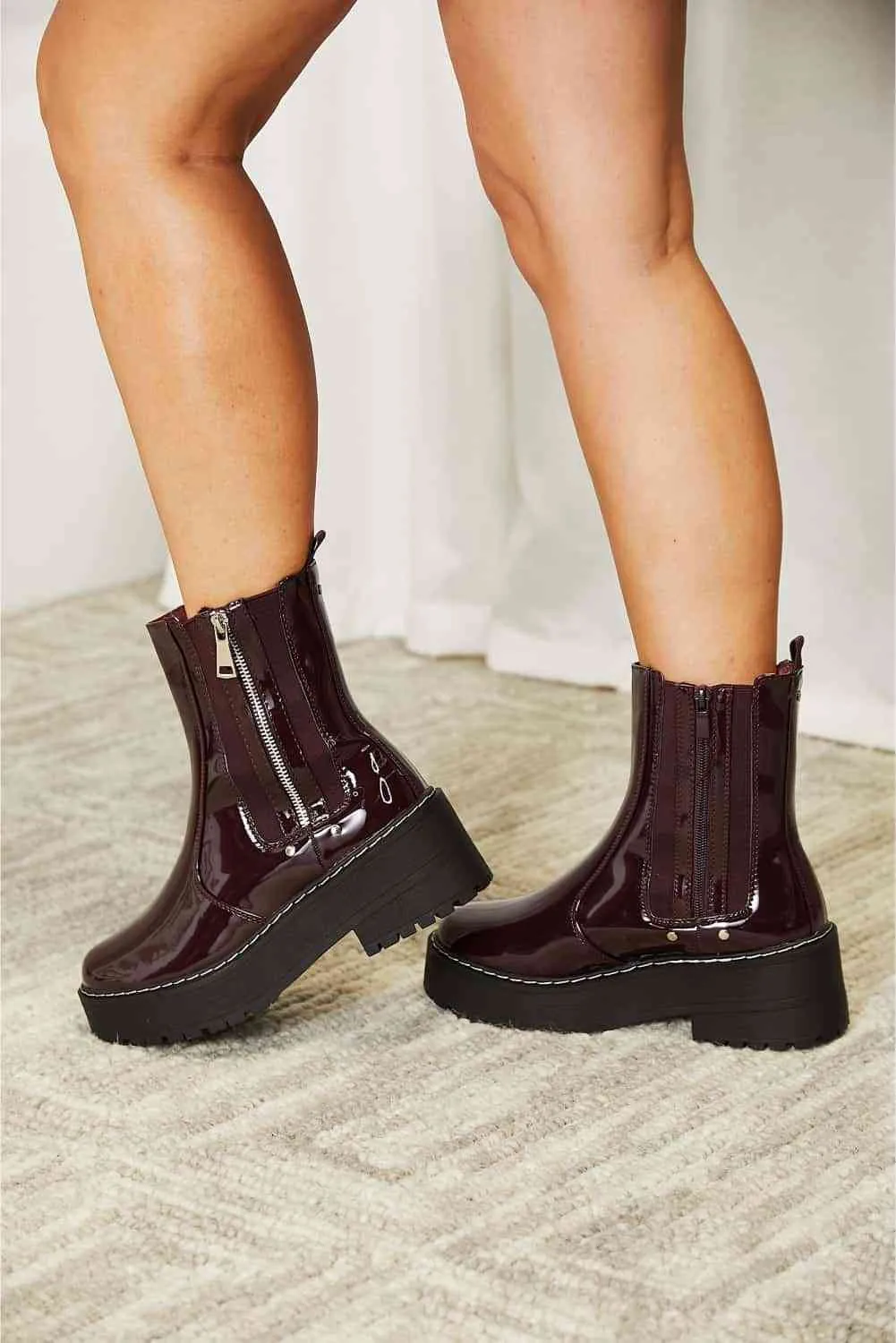 Forever Link Side Zip Platform Boots sold by Charming Charlie product image thumbnail 4