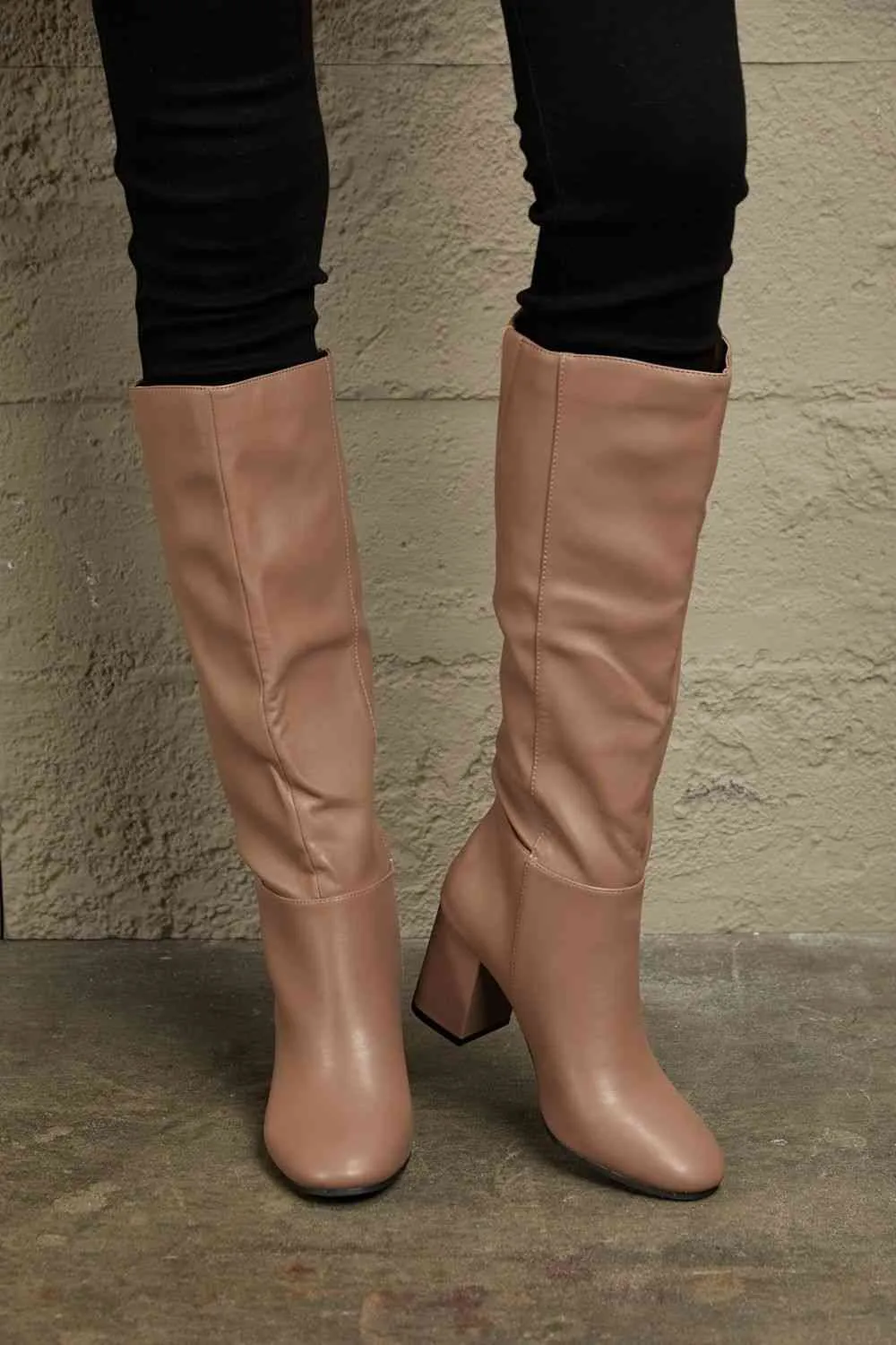 East Lion Corp Block Heel Knee High Boots sold by Charming Charlie