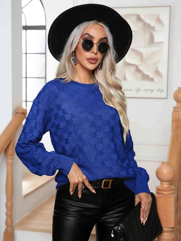 Round Neck Drop Shoulder Sweater sold by Charming Charlie