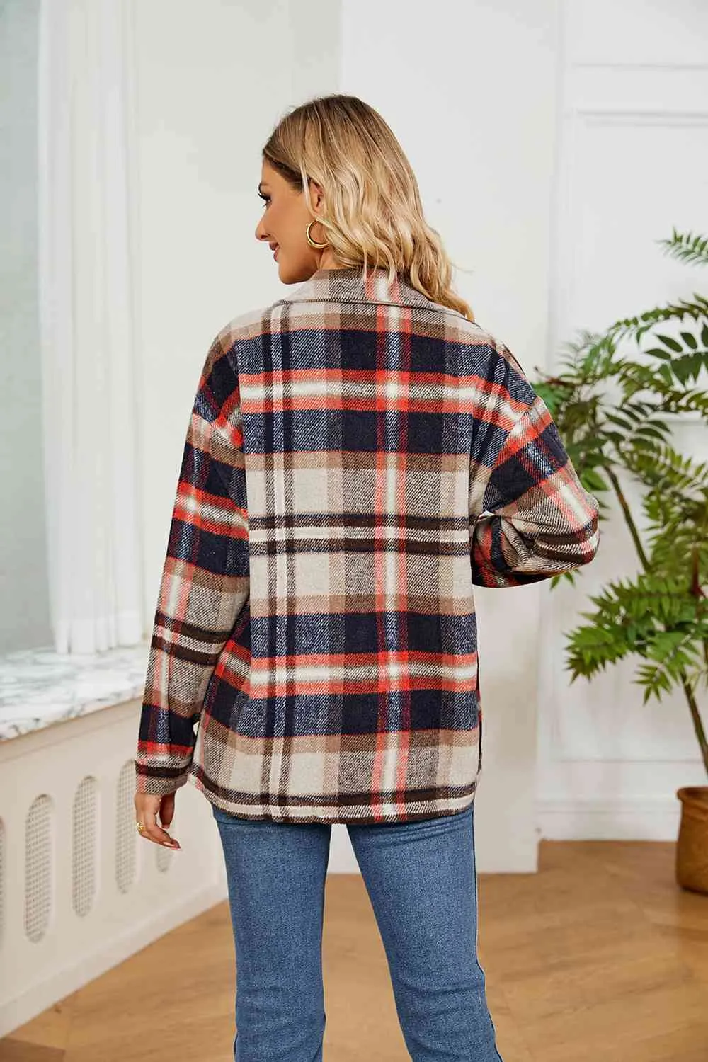 Collared Plaid Shacket sold by Charming Charlie product image thumbnail 2