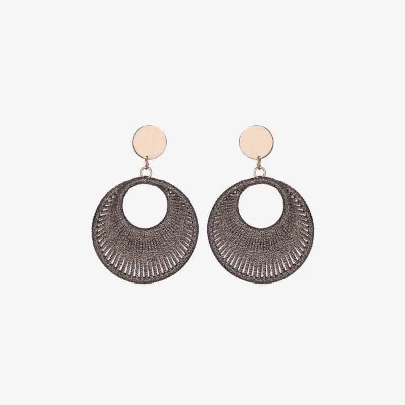 Cotton Cord Geometric Drop Earrings sold by Charming Charlie