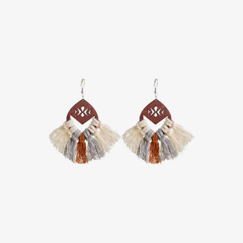 Tassel Detail Drop Earrings sold by Charming Charlie