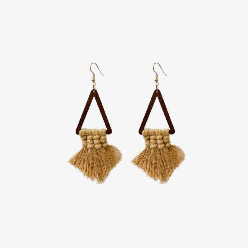 Tassel Detail Geometric Earrings sold by Charming Charlie