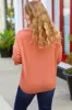 All In A Day Rust Half Zip French Terry Hoodie sold by Charming Charlie