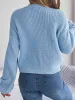 Cable-Knit Round Neck Drop Shoulder Sweater sold by Charming Charlie