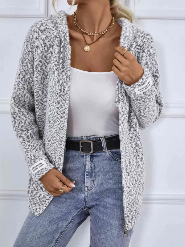 Zip-Up Hooded Sweater sold by Charming Charlie
