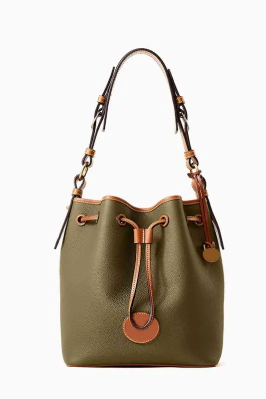 PU Drawstring Bucket Bag sold by Charming Charlie