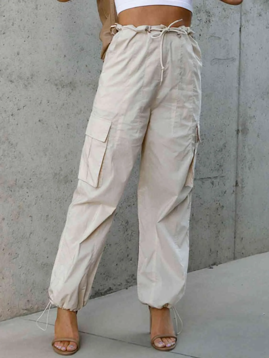 Drawstring Pants with Pockets sold by Charming Charlie
