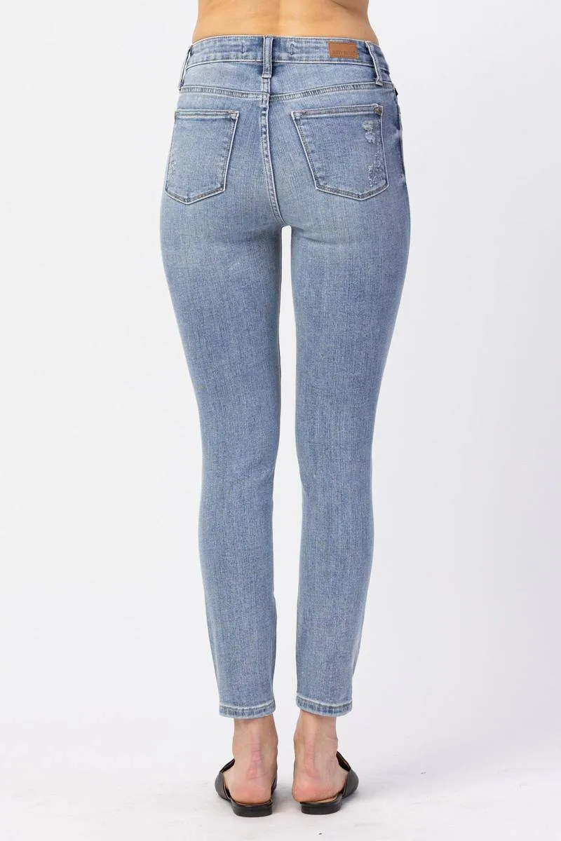 Judy Blue High Waist Minimal Destroy Skinny Jeans sold by Charming Charlie product image thumbnail 3