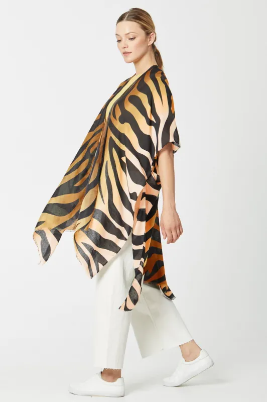 Ombre Zebra Print Kimono sold by Charming Charlie