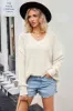 V-Neck Ribbed Dropped Shoulder Knit Top sold by Charming Charlie