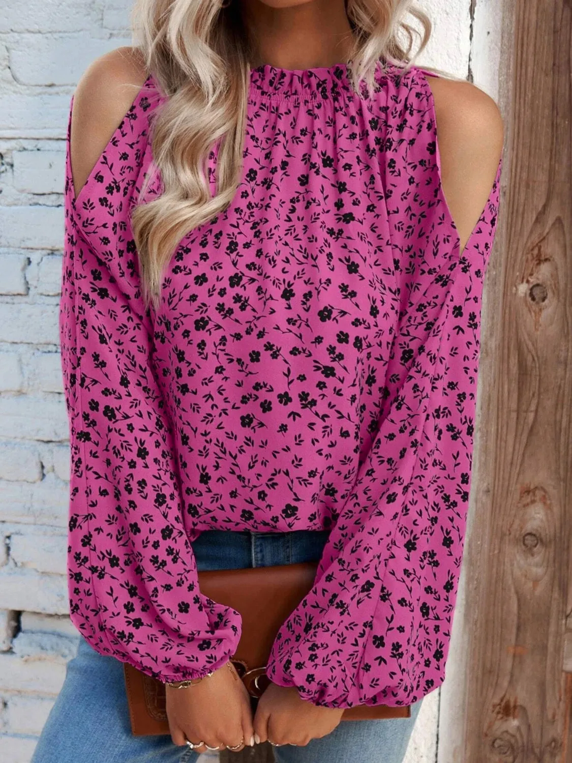 Floral Cold-Shoulder Blouse sold by Charming Charlie product image thumbnail 5