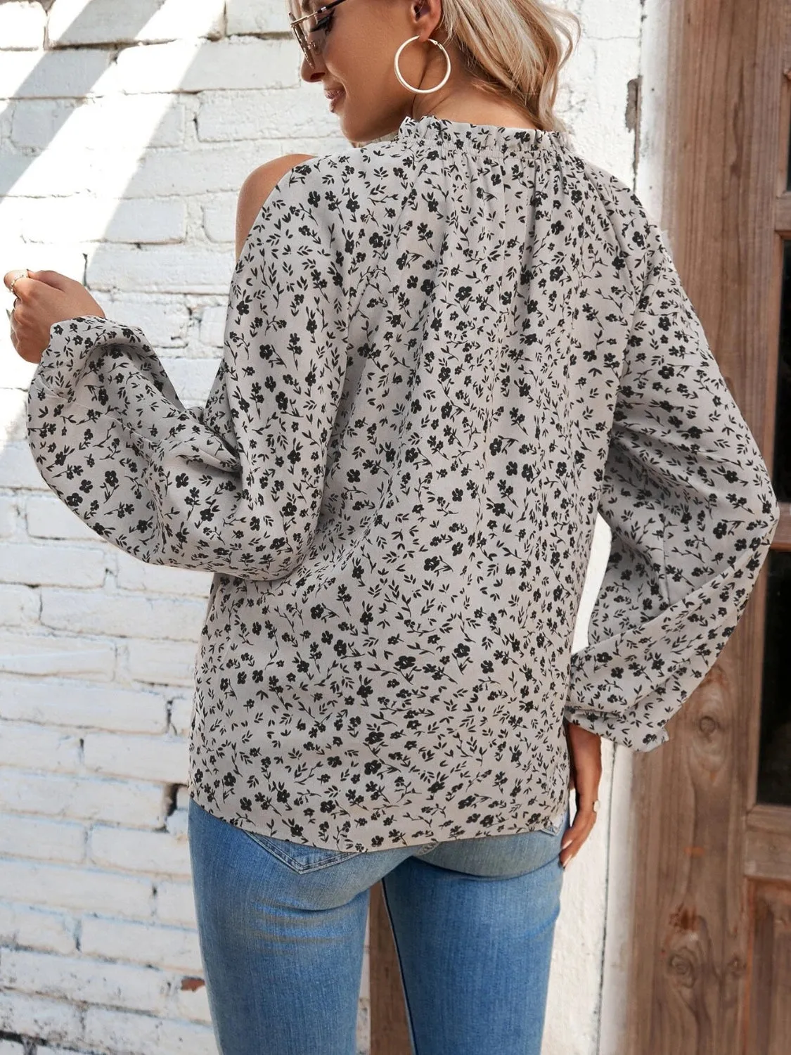 Floral Cold-Shoulder Blouse sold by Charming Charlie product image thumbnail 2