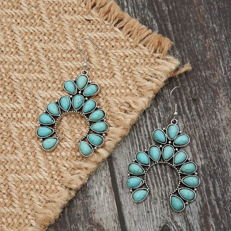 Artificial Turquoise Drop Earrings sold by Charming Charlie product image thumbnail 2
