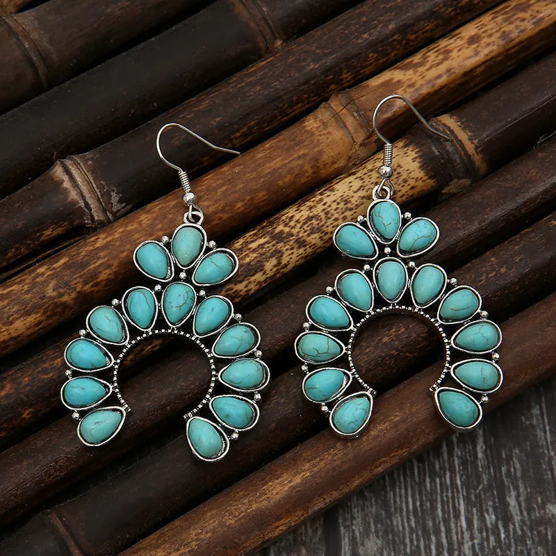 Artificial Turquoise Drop Earrings sold by Charming Charlie product image thumbnail 3