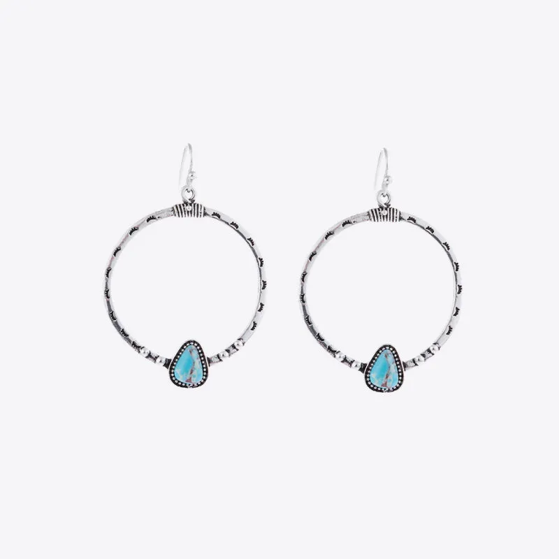 Artificial Turquoise Drop Earrings sold by Charming Charlie product image thumbnail 5