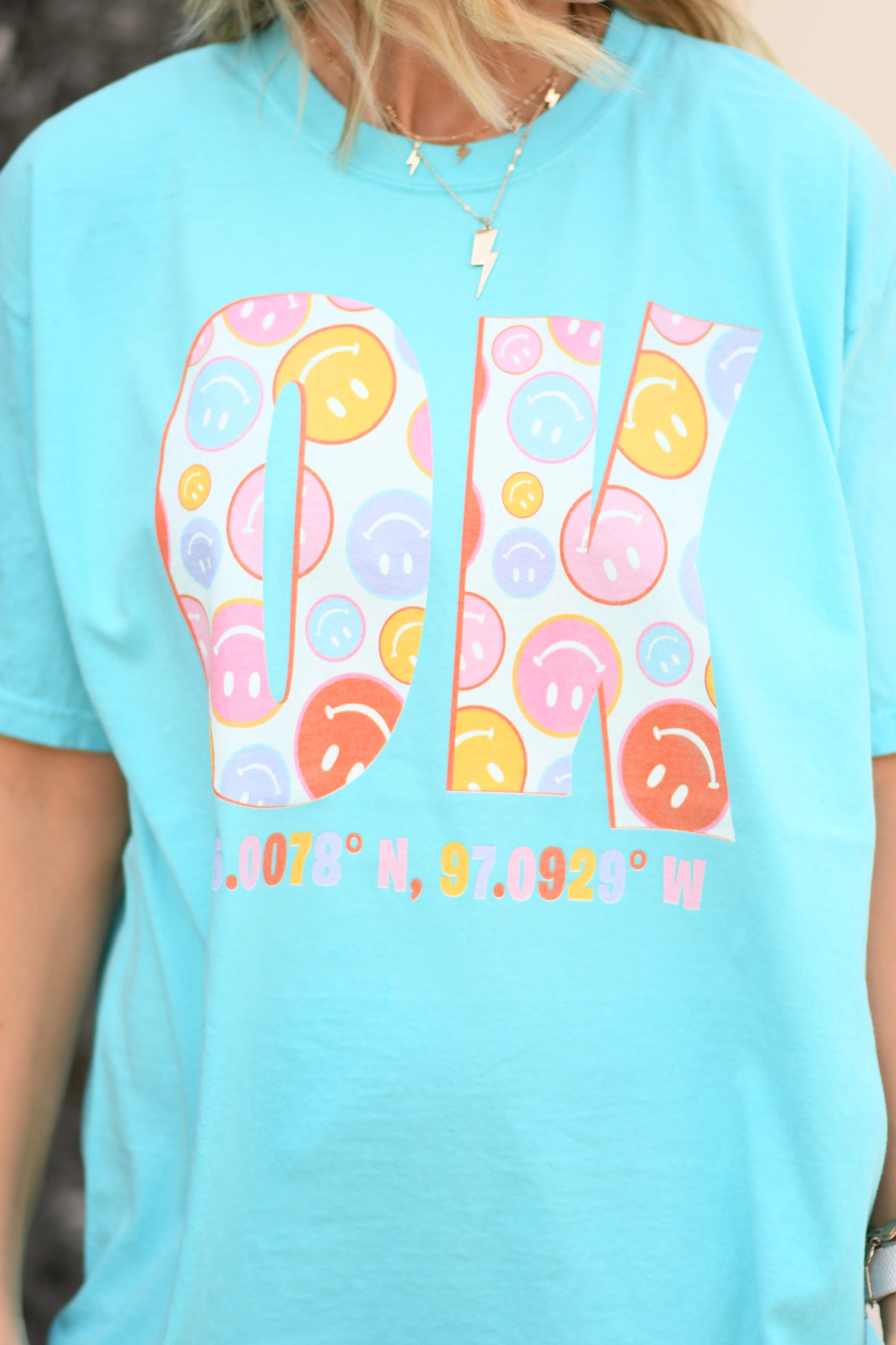 OK Smiley Coordinates Tee sold by Charming Charlie product image thumbnail 4