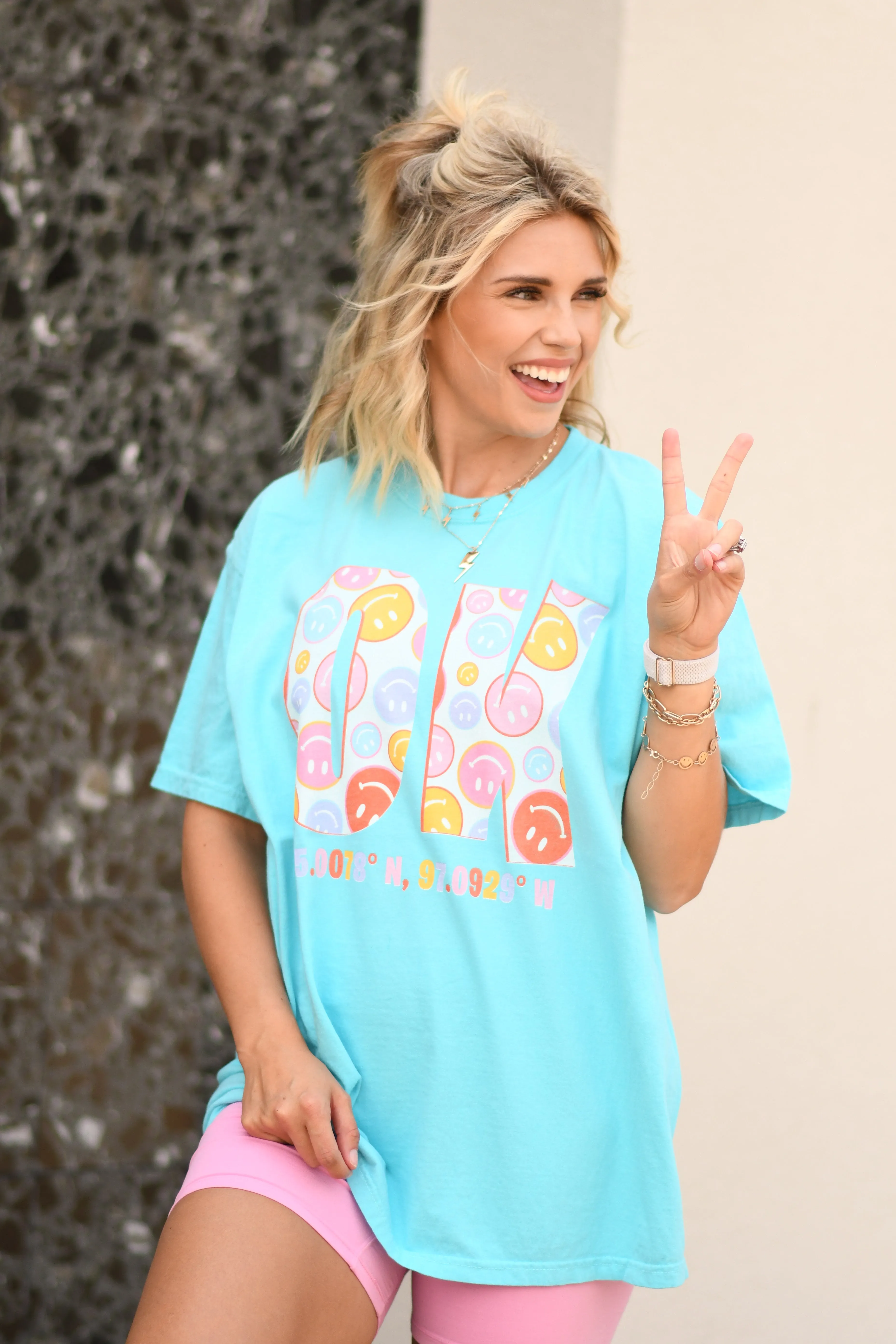 OK Smiley Coordinates Tee sold by Charming Charlie product image thumbnail 2