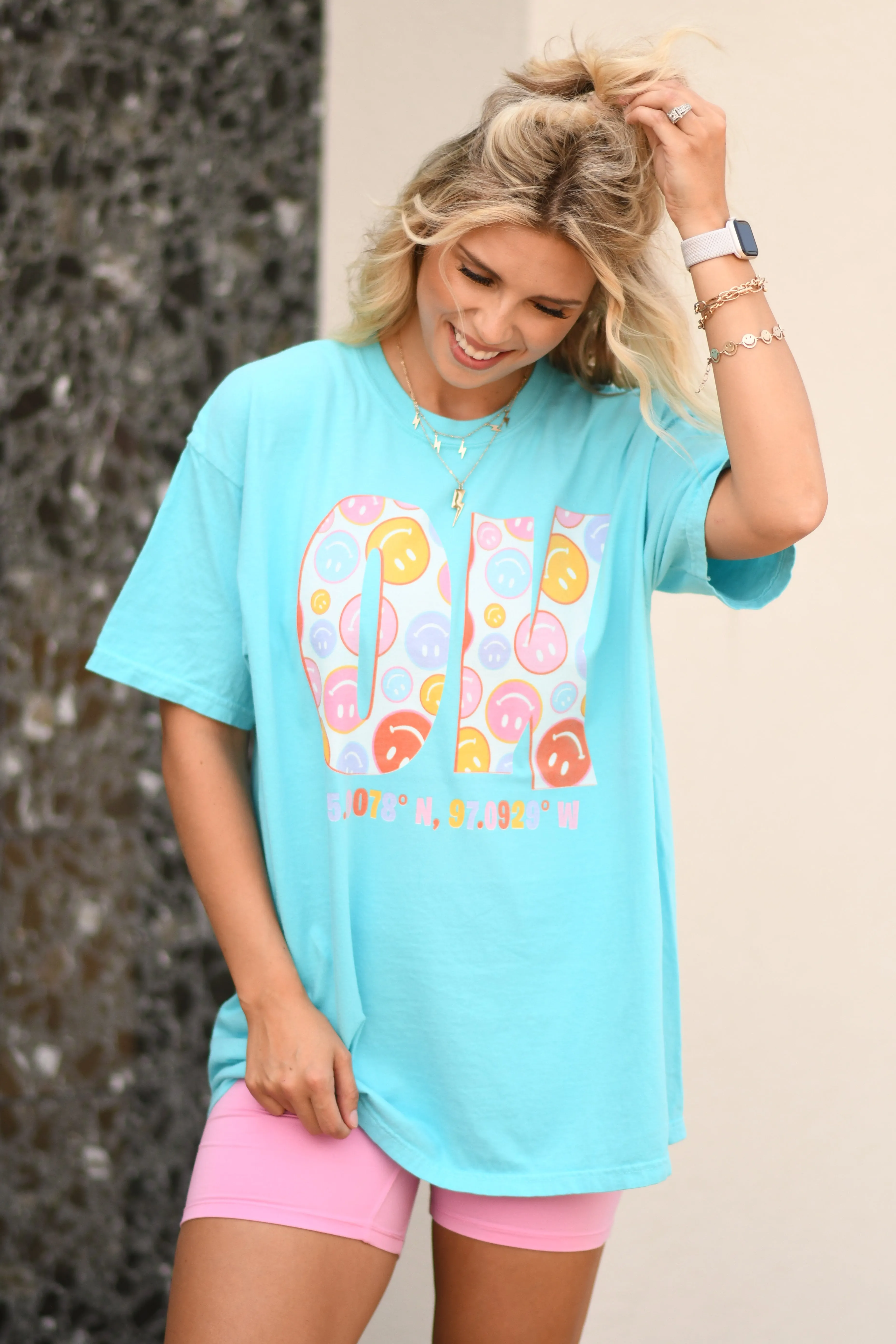 OK Smiley Coordinates Tee sold by Charming Charlie product image thumbnail 3