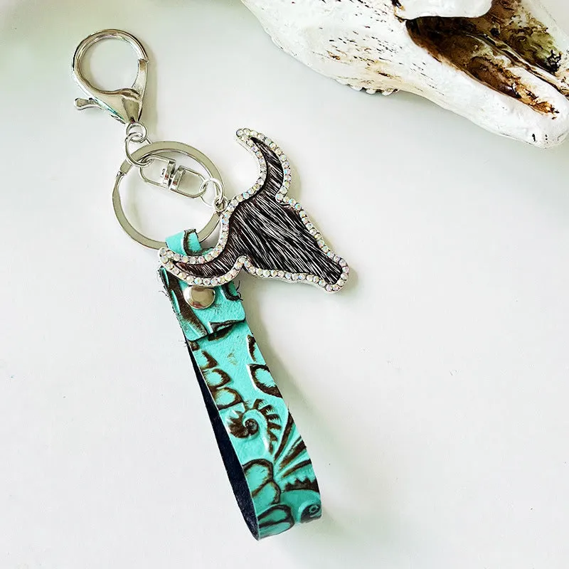 Rhinestone Bull Keychain sold by Charming Charlie product image thumbnail 5