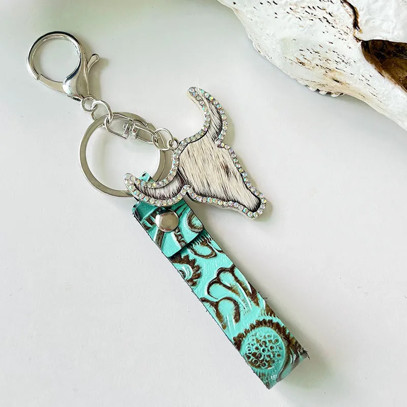 Rhinestone Bull Keychain sold by Charming Charlie product image thumbnail 4