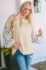 Waffle-Knit Balloon Sleeve Blouse sold by Charming Charlie