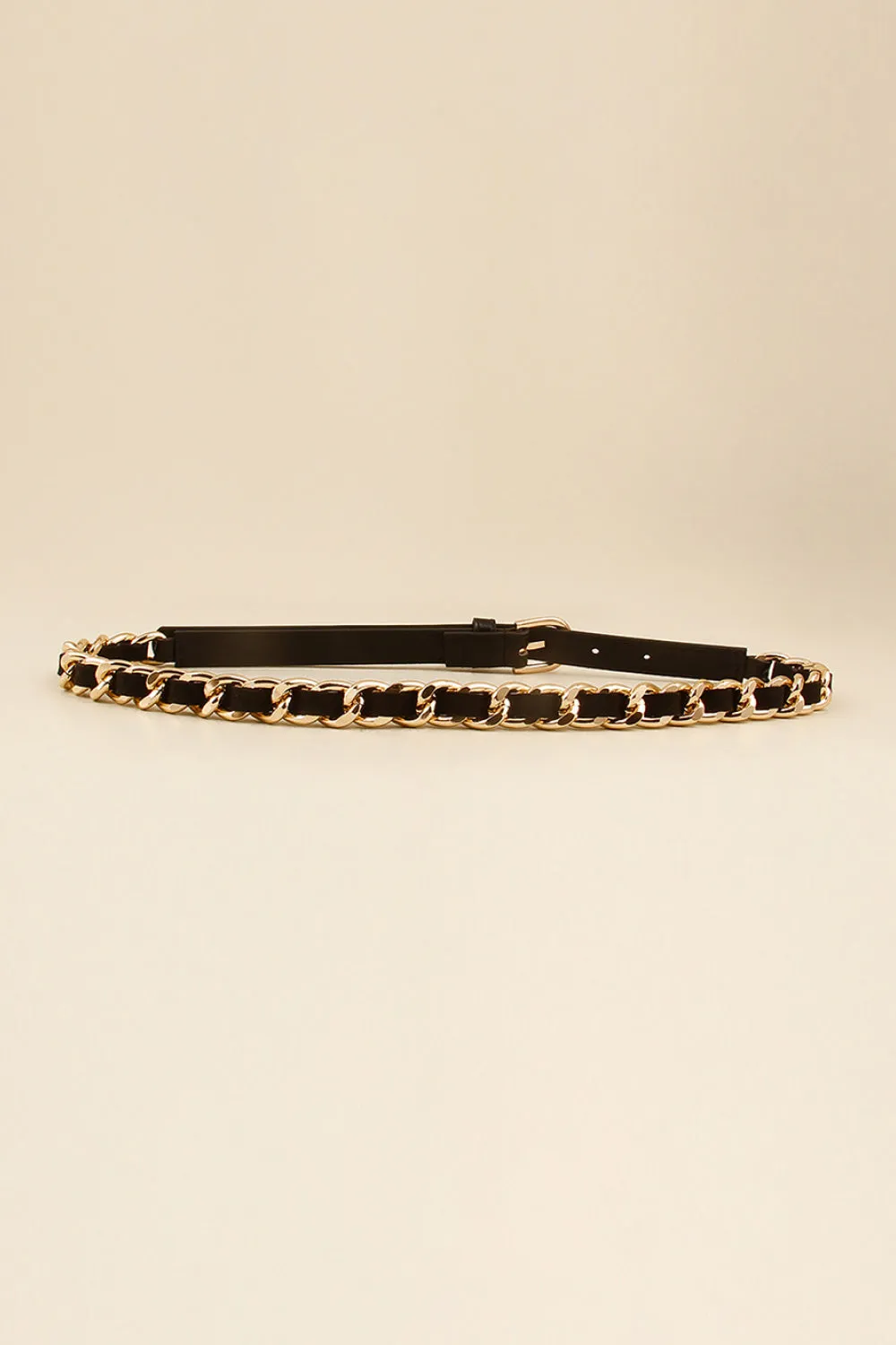 PU Chain Skinny Belt sold by Charming Charlie product image thumbnail 3