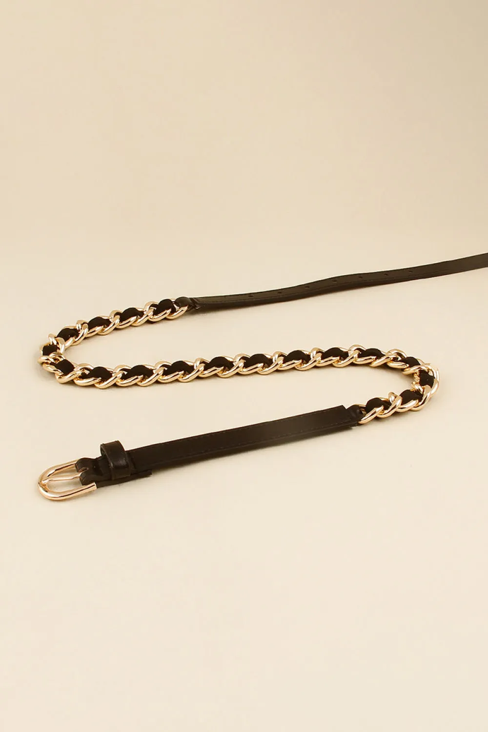 PU Chain Skinny Belt sold by Charming Charlie product image thumbnail 4