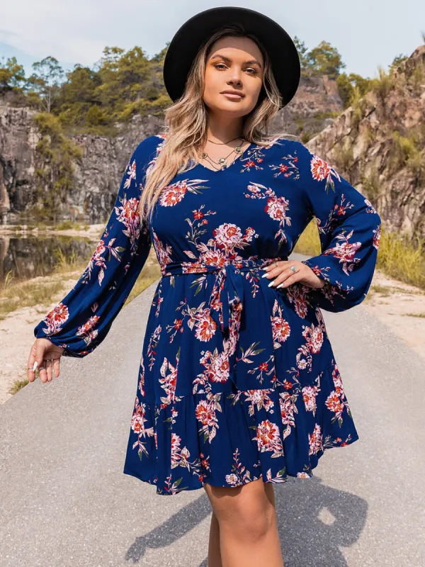 Plus Size V-Neck Long Sleeve Dress sold by Charming Charlie