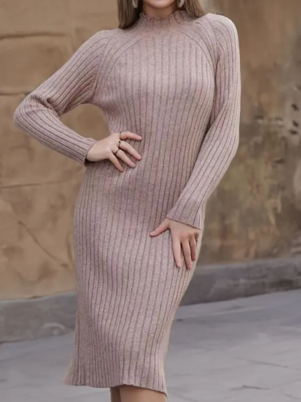 Ribbed Mock Neck Sweater Dress sold by Charming Charlie