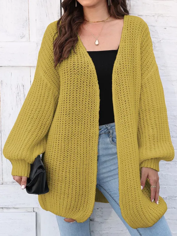 Open Front Dropped Shoulder Longline Cardigan sold by Charming Charlie