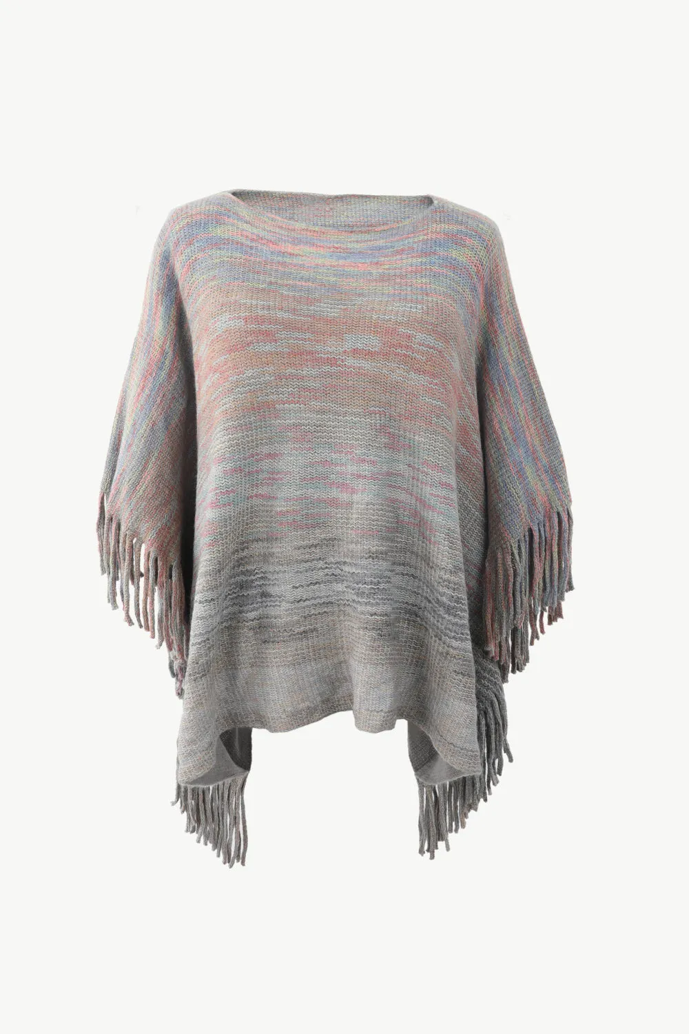 Round Neck Fringe Detail Poncho sold by Charming Charlie product image thumbnail 4